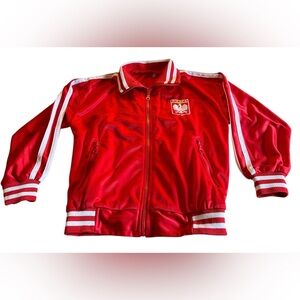 Classic Red & White Poland "Polska" Track Jacket - Size 122